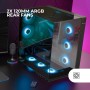 Mars Gaming MC-3TLITE, Caja Gaming MicroATX, Triple Cristal Templado Continuo, Ventilador FRGB Trasero 120mm, Estructura de