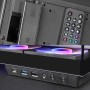 Mars Gaming MC-3TLITE, Caja Gaming MicroATX, Triple Cristal Templado Continuo, Ventilador FRGB Trasero 120mm, Estructura de