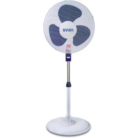 SVAN SVP401600OBA 16" White and Blue Standing Fan 40W 3 Speeds 3 Blades Round Base Support