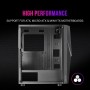 Mars Gaming MC-3TLITE, Caja Gaming MicroATX, Triple Cristal Templado Continuo, Ventilador FRGB Trasero 120mm, Estructura de