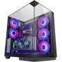 Mars Gaming MC-3TLITE, Caja Gaming MicroATX, Triple Cristal Templado Continuo, Ventilador FRGB Trasero 120mm, Estructura de