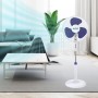 SVAN SVP401600OBA 16" White and Blue Standing Fan 40W 3 Speeds 3 Blades Round Base Support
