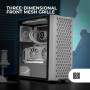 Mars Gaming MC-3TLITE, Caja Gaming MicroATX, Triple Cristal Templado Continuo, Ventilador FRGB Trasero 120mm, Estructura de