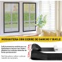 MLEJU Mosquitera para Ventanas con Innovadora Fijación de Cierre de Gancho y Bucle, 120x130 cm Malla Autoadhesiva de Fibra de