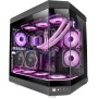 Mars Gaming MC-3TLITE, Caja Gaming MicroATX, Triple Cristal Templado Continuo, Ventilador FRGB Trasero 120mm, Estructura de