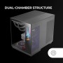 Mars Gaming MC-3TLITE, Caja Gaming MicroATX, Triple Cristal Templado Continuo, Ventilador FRGB Trasero 120mm, Estructura de