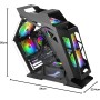 Mars Gaming MC-3TLITE, Caja Gaming MicroATX, Triple Cristal Templado Continuo, Ventilador FRGB Trasero 120mm, Estructura de