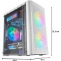 Mars Gaming MC-3TLITE, Caja Gaming MicroATX, Triple Cristal Templado Continuo, Ventilador FRGB Trasero 120mm, Estructura de