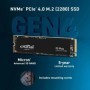 Crucial P3 Plus 2TB 1TB 500GB PCIe Gen4 3D NAND NVMe M.2 2280 SSD, has