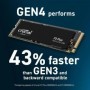 Crucial P3 Plus 2TB 1TB 500GB PCIe Gen4 3D NAND NVMe M.2 2280 SSD, has