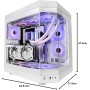 Mars Gaming MC-3TLITE, Caja Gaming MicroATX, Triple Cristal Templado Continuo, Ventilador FRGB Trasero 120mm, Estructura de