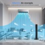 Aigostar - Tower Fan with Remote Control, LED Display, Silent Fan 40dB, 4 Modes, 3 Speeds, 12 Hour Timer, 65° Oscillation, 45W
