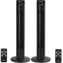 Aigostar - Tower Fan with Remote Control, LED Display, Silent Fan 40dB, 4 Modes, 3 Speeds, 12 Hour Timer, 65° Oscillation, 45W