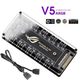 Cable ARGB RGBW de 5V, 3 pines, ASUS AURA SYNC RGB 10 Hub Splitter SAT