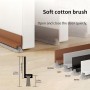 Vingspina 100cm Marrón Junta de Cepillo para Puerta, Burlete Bajo Puerta, Burlete Silicona Puerta Autoadhesivo para Burlete de