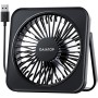 Gaiatop - USB Desk Fan, 5 Inch Personal Fan, Small Portable Fan with 180° Tilt and 3 Speed, Ultra Quiet Personal Cooling Fan