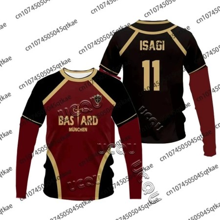Jersey con patrón de fútbol sala Vl Replika Blue Lock Anime Bastard Mu
