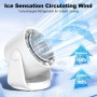 Rintea Powerful Table Fan, 100 Speed, 4000mAh Rechargeable Fan with 105° Variable Tilt and Memory Function, Desk Fan for
