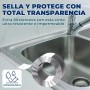 GTKWEX CINTA ADHESIVA IMPERMEABLE TRANSPARENTE 3CM X 10 METROS | CINTA SELLADORA BAÑO, LAVABOS Y FREGADEROS | RESISTENTE PARA