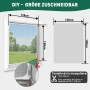 MLEJU Mosquitera Ventana Magnetica, 120x130cm Fibra de Vidrio, DIY Cortable, Fácil Instalación sin Taladrar, Fácil de
