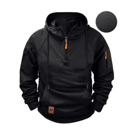 Nuevas sudaderas con capucha multibolsillos con cremallera para hombre