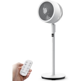 berssen Quiet Standing Fan with DC Motor 25dB, 3D 12H 13Speeds Oscillation Turbocharger with Touch Screen and Remote Control for