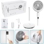 berssen Quiet Standing Fan with DC Motor 25dB, 3D 12H 13Speeds Oscillation Turbocharger with Touch Screen and Remote Control for