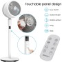 berssen Quiet Standing Fan with DC Motor 25dB, 3D 12H 13Speeds Oscillation Turbocharger with Touch Screen and Remote Control for