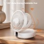 XUEYUWEN Table Fan, Powerful Quiet Fan with Remote Control, Auto Oscillation, 3 Speeds, Rechargeable Desktop Fans for Office,