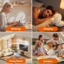 XUEYUWEN Table Fan, Powerful Quiet Fan with Remote Control, Auto Oscillation, 3 Speeds, Rechargeable Desktop Fans for Office,