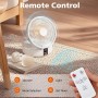 XUEYUWEN Table Fan, Powerful Quiet Fan with Remote Control, Auto Oscillation, 3 Speeds, Rechargeable Desktop Fans for Office,