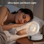 XUEYUWEN Table Fan, Powerful Quiet Fan with Remote Control, Auto Oscillation, 3 Speeds, Rechargeable Desktop Fans for Office,