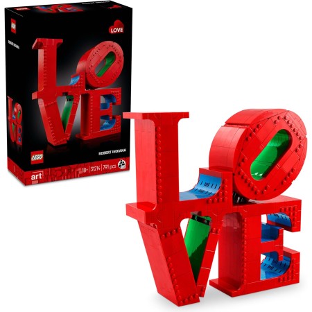 LEGO Art Love Maqueta 3D para Construir para Adultos, Regalo para Parejas en San Valentín o Día de la Madre, Letras de