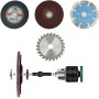 9 Piezas Amoladora Angular Taladro Eléctrico Manual,Adaptador de Taladro de Mandril de Eje de Vástago de 10 mm para Cumplir con