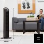 Taurus - Tower fan Babel RCH 50W, Height 86 cm, 4 speeds, 3 modes Normal/Breeze/Night, Timer 9h, Auto Off, Oscillating, Remote