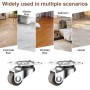 8 Pcs Ruedas para Muebles Pesados, Ruedas Giratorias con Tornillos, Ruedas para Trabajo Pesado, Pivotantes de Placa, Rueda