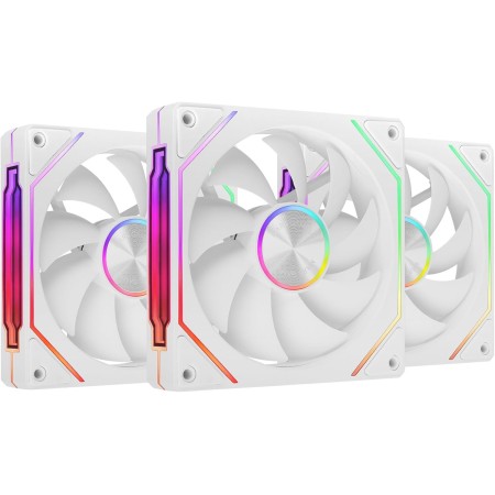 Mars Gaming MF-PWMX2, Kit 2 Ventiladores 120mm, Ultra silenciosos FDB 12dB, Sistema Anti-vibraciones, Sistema PWM, Blanco