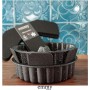 Emmy Home Set of 5 Felt Trivets 38cm Extra Thick Adjustable Size Black
