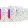 Mars Gaming MF-PWMX2, Kit 2 Ventiladores 120mm, Ultra silenciosos FDB 12dB, Sistema Anti-vibraciones, Sistema PWM, Blanco