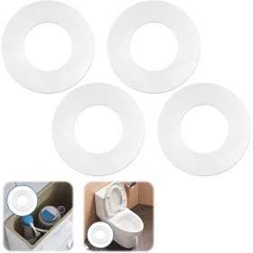 4 Piezas Arandela de Válvula de Descarga, Junta Cisterna Roca, 63 x 32 x 3 mm Transparente Silicona Junta de Tanque de Inodoro,