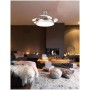 FABRILAMP - Ceiling Fan with LED Light 36W | DC Motor Model BAYOMO | Retractable Blades | 3 Shades | 6 Speeds | Remote Control |