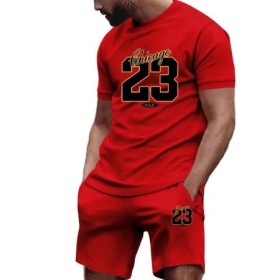 2025 Conjunto de pantalones cortos informales de 2 piezas para hombre,