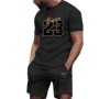 2025 Conjunto de pantalones cortos informales de 2 piezas para hombre,