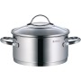 WMF Provence Plus – Cookware Set 4 Pieces, Cromargan Stainless Steel, 3 Pots with Glass Lids and a Saucepan, Suitable for All
