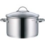 WMF Provence Plus – Cookware Set 4 Pieces, Cromargan Stainless Steel, 3 Pots with Glass Lids and a Saucepan, Suitable for All