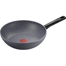 Tefal Natural On Wok Frying Pan 28 cm Heavy Duty Mineral Coating, Thermo-Signal, Thermo-Fusion, Deep Shape, All Hobs, Oven Safe,