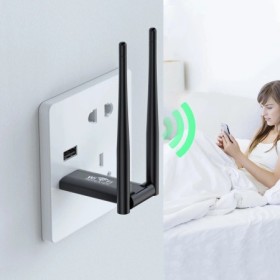 Repetidor WiFi inalámbrico USB de 2,4G y 300Mbps, amplificador de seña