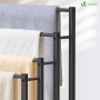 VOUNOT® Toallero de Pie de 3 Niveles Toallero Escalera con 3 Barras para Colgar Toallas Toallero Múltiple Triple de Metal