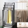 VOUNOT® Toallero de Pie de 3 Niveles Toallero Escalera con 3 Barras para Colgar Toallas Toallero Múltiple Triple de Metal