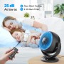 DR.PREPARE Table Fan Air Circulation 25dB Powerful Quiet 3 Speeds Timer 12H Fan Oscillation Tilt 90° with Remote Control for